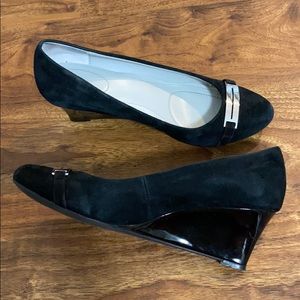 Calvin Klein Black Closed-Toe Dressy Wedges